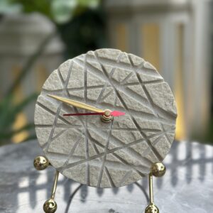 Sandstone zig zag rugged clock