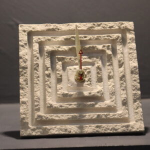 Sandstone square desk clock (mountain collection )